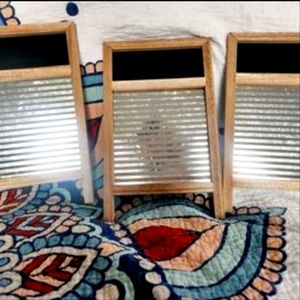 Set of 3 decorative wash boards
